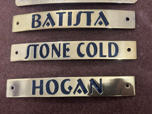 Custom Championship Belt Name Plates – Personalized Engraved Plates for Title Belts