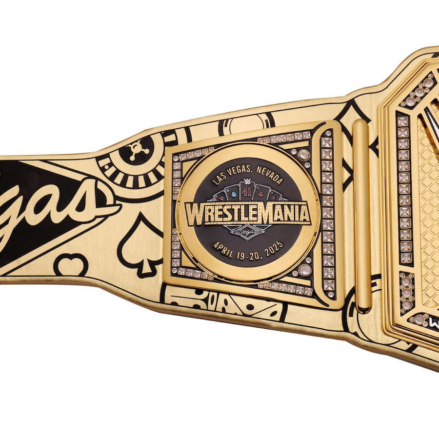 WrestleMania 41 Golden Championship Title Belt