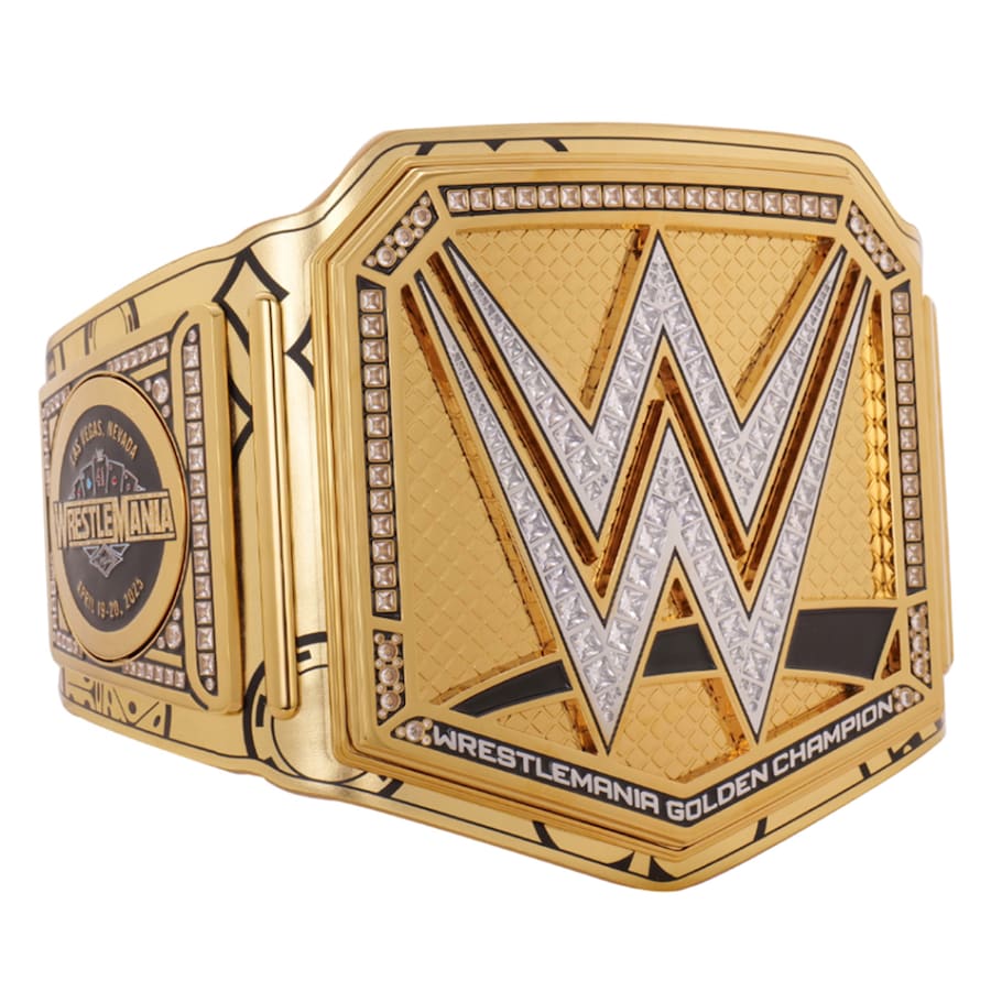 WrestleMania 41 Golden Championship Title Belt