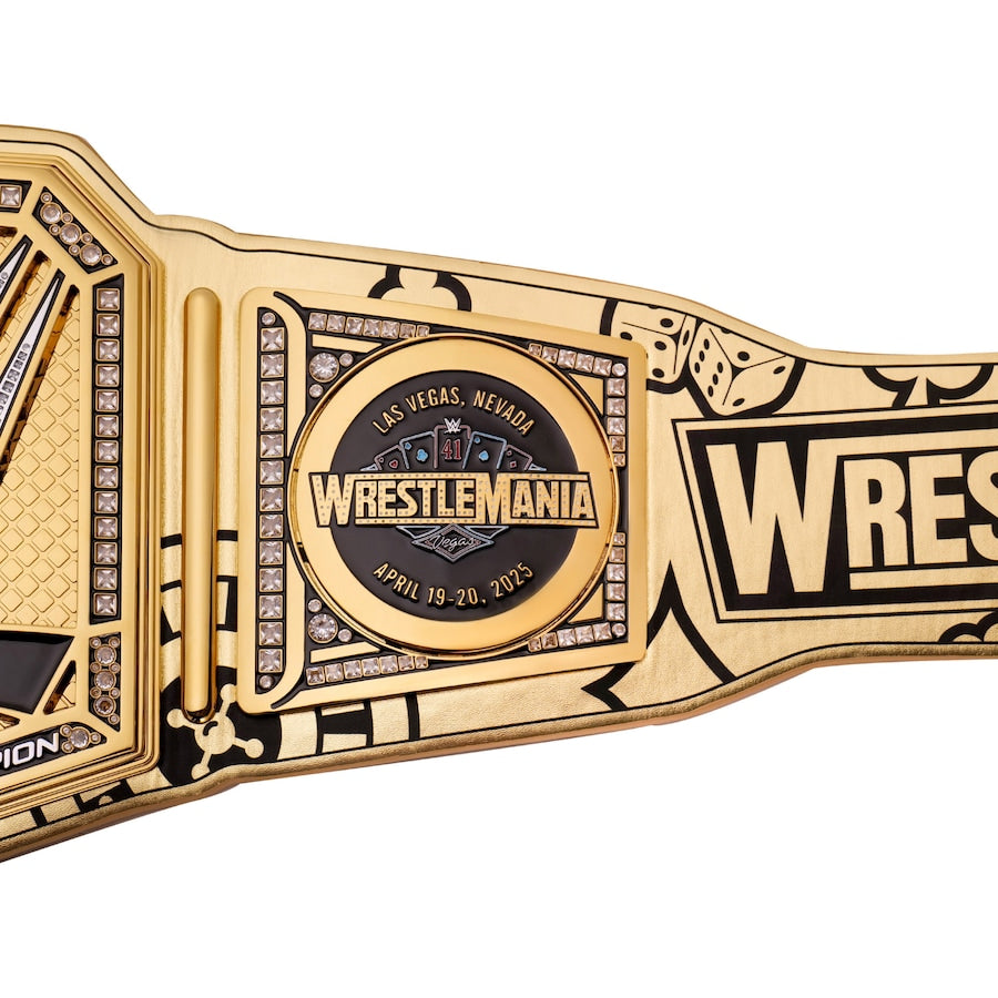 WrestleMania 41 Golden Championship Title Belt