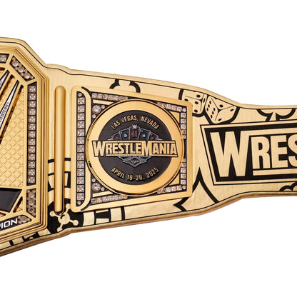 WrestleMania 41 Golden Championship Title Belt