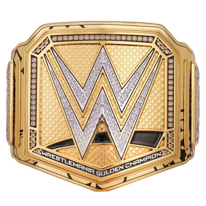 WrestleMania 41 Golden Championship Title Belt
