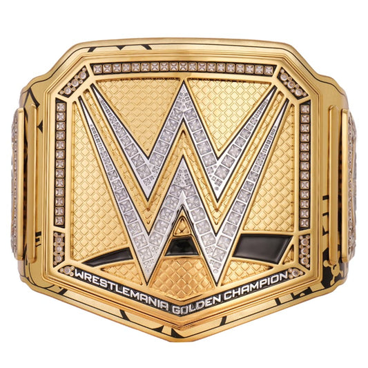 WrestleMania 41 Golden Championship Title Belt
