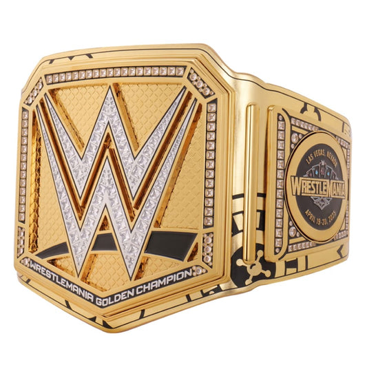 WrestleMania 41 Golden Championship Title Belt